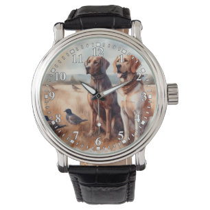 Relógio Linda Watercolor Hunting Dogs Watch