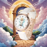 Relógio Lindos amantes religiosos do Angel<br><div class="desc">Relógio religioso Alojado</div>