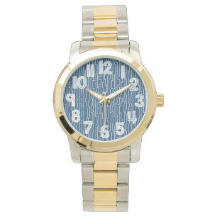 Relógio Linhas de Circuito Branco