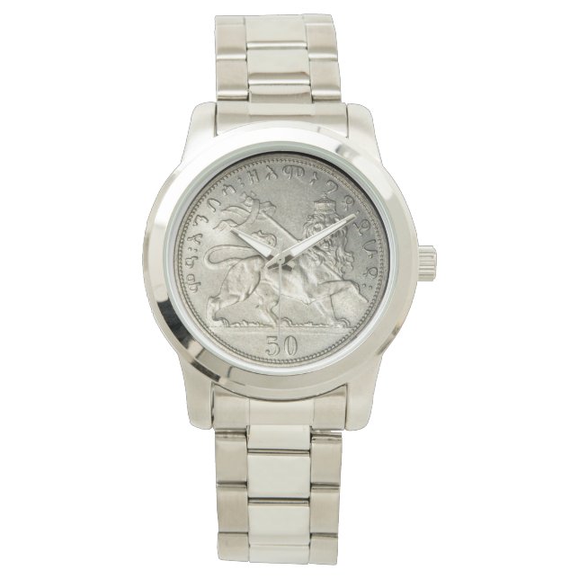 Relógio Lion of Judah Haile Selassie Jah Rastafari Rasta (Frente)