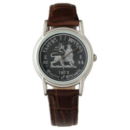 Relógio Lion of Judah Haile Selassie Rastafari Gold Watch