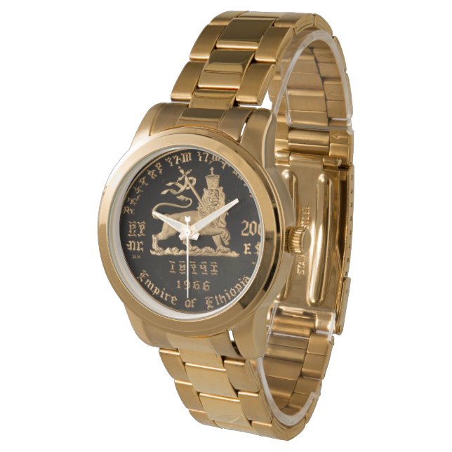 Relógio Lion of Judah - Haile Selassie - Rastafari Watch A (Angular)