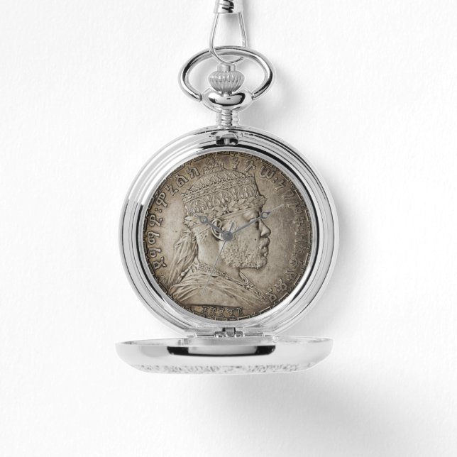 Relógio Lion of Judah Jah Army Menelik II Rasta Roots (Frente)