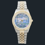 Relógio Lírios de água de Monet<br><div class="desc">Lírios de água de Monet. Por favor,  visite minha loja para obter design mais interessante e mais opções de cores. => zazzle.com/iwheels*</div>
