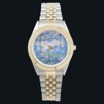 Relógio Lírios de água de Monet<br><div class="desc">Lírios de água de Monet. Por favor, visite minha loja para obter design mais interessante e mais opções de cores. => zazzle.com/iwheels*</div>