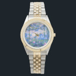 Relógio Lírios de água de Monet<br><div class="desc">Por favor, visite minha loja para obter design mais interessante e mais opções de cores. => zazzle.com/iwheels*</div>