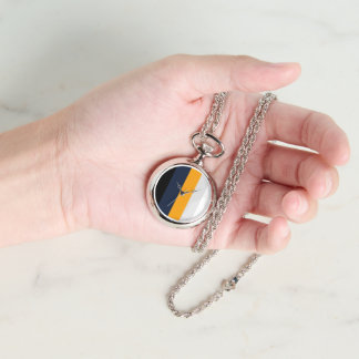 Relógio Listras amarelas, azuis, brancas e pretas