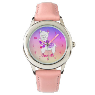 Relógio Llama Alpaca Cute Girls Personalizadas Watch