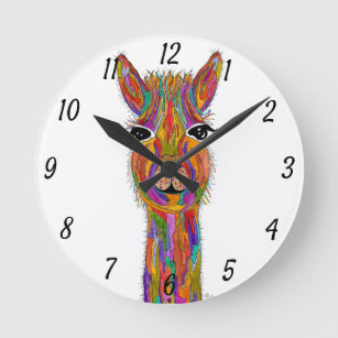Relógio Llama bonito e colorido