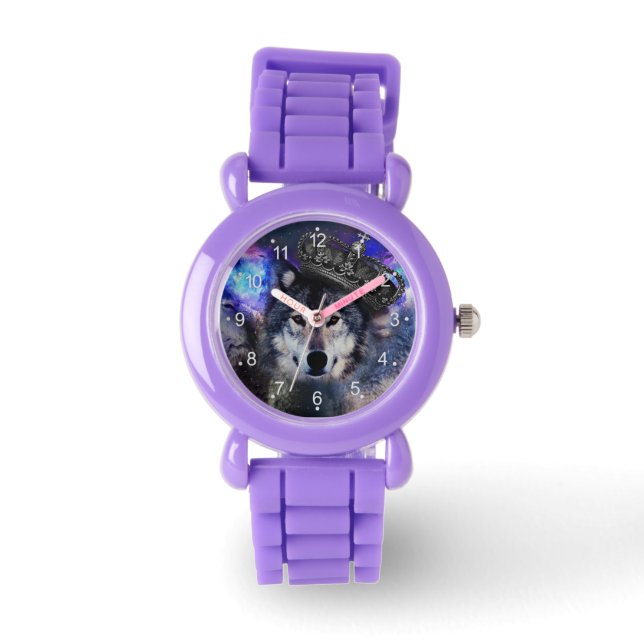 Relógio Lobo-animal na coroa (Frente)