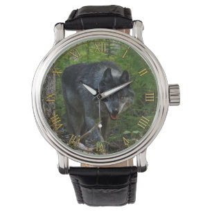 Relógio Lobo de Cinza em Floresta #Gift Watch Range