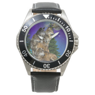 Relógio Lobo e Lua