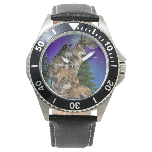 Relógio Lobo e Lua (Frente)
