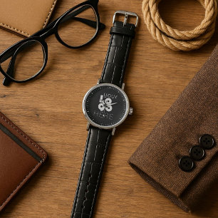 Relógio Logotipo branco personalizado moderno em preto