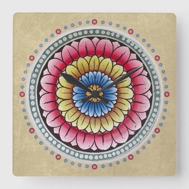 Relógio Lotus Mandala (Frente)