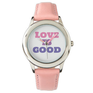 Relógio Love Good Pink Butterfly Watch