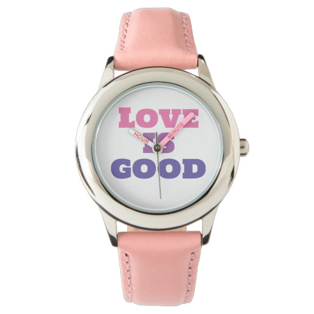 Relógio Love Good Pink Butterfly Watch (Frente)