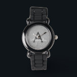 Relógio Lúpulo de prata e monograma de faísca<br><div class="desc">Silver Faux Glitter e Sparkle Elegant Monographic Watch. Esta Monitorização pode ser personalizada para incluir o seu nome inicial e próprio. O "Relógio Luminoso" faz um Chá de panela,  uma Festa de aniversário ou um presente de Festa de solteira para aquela pessoa especial que ama rosa.</div>