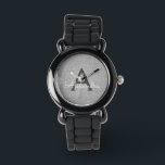 Relógio Lúpulo de prata e monograma de faísca<br><div class="desc">Silver Faux Glitter e Sparkle Elegant Monographic Watch. Esta Monitorização pode ser personalizada para incluir o seu nome inicial e próprio. O "Relógio Luminoso" faz um Chá de panela,  uma Festa de aniversário ou um presente de Festa de solteira para aquela pessoa especial que ama rosa.</div>