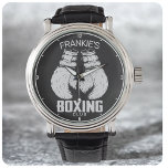 Relógio Luvas de combate de ginástica personalizadas do Bo<br><div class="desc">Design de Clube de Boxing Personalizado com Luvas de Boxing Prizefighter - Personalize com seu nome e texto personalizado!</div>