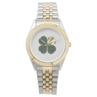 Relógio Luxe Gold Clover Womens Watch Anniversary Gift