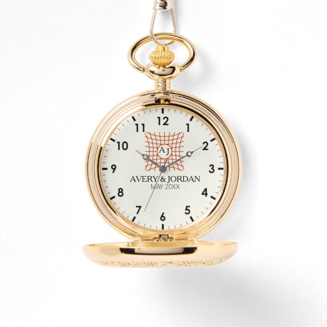 Relógio Luxury Elegant Monogram with Initials (Frente)