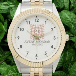 Relógio Luxury Elegant Monogram with Initials