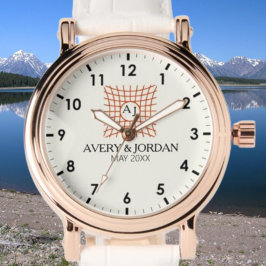 Relógio Luxury Elegant Monogram with Initials