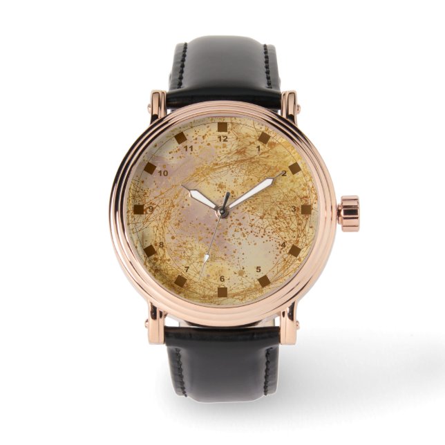 Relógio Luxury Gold Color,Rose gold Pattern, Classic  (Frente)