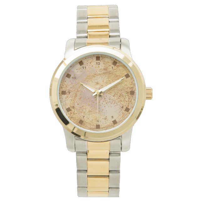 Relógio Luxury Gold Color,Rose gold Pattern, Classic  (Frente)