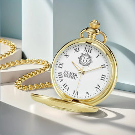 Relógio Luxury Groomsmen Monogram Custom Wedding Gift