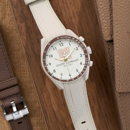 Relógio Luxury Monogram Elegant Initials Couple Names