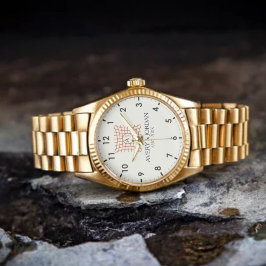 Relógio Luxury Monogram Elegant Initials Couple Names