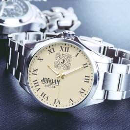 Relógio Luxury Stylish Custom Name Monogram 