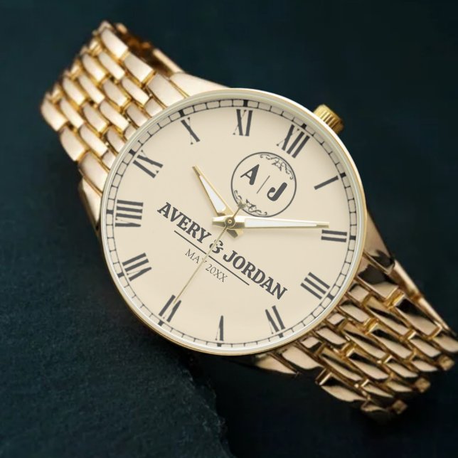 Relógio Luxury Timeless Elegant Minimalist Monogram  (Criador carregado)