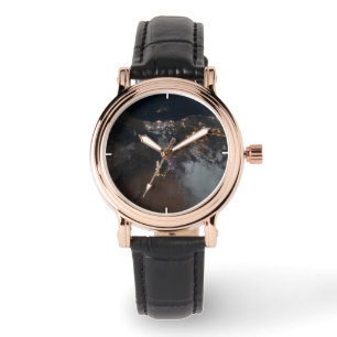 Relógio Luzes Da Cidade De Jazan E Seus Subúrbios