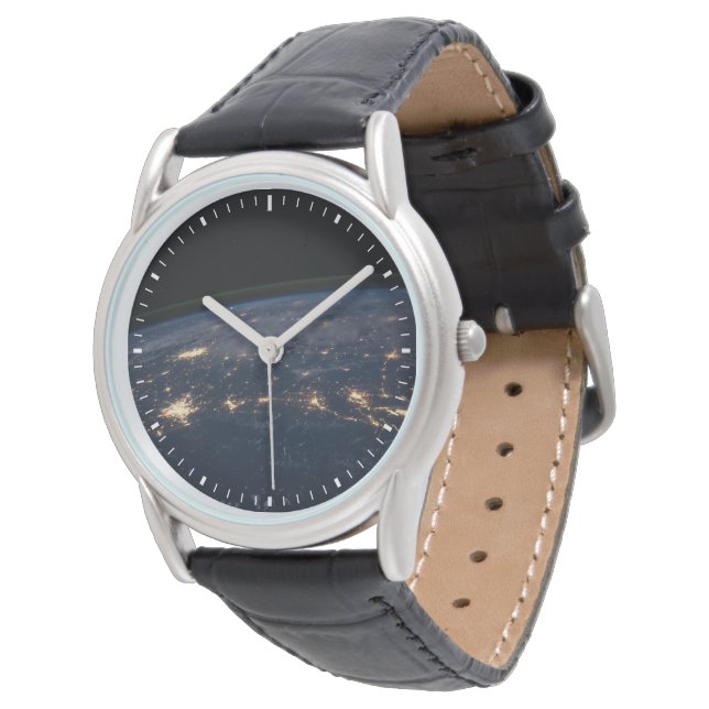 Relógio Luzes Da Cidade Do Sul Dos Estados Unidos. (Angular)