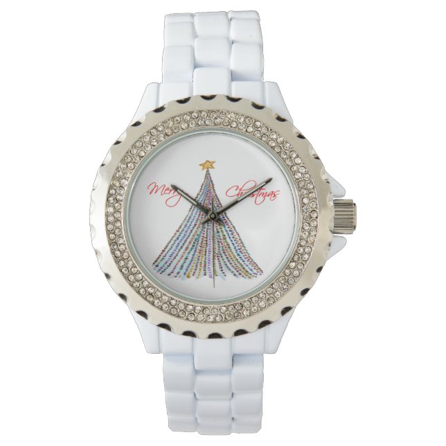 Relógio Luzes de Natal Coloridas (Frente)