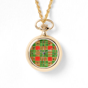 Relógio MAC GREGOR TARTAN Dourado Necklace Watch