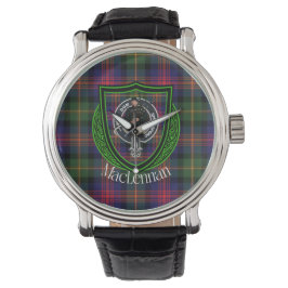 Relógio MacLennan Scottish Clan Tartan & Crest