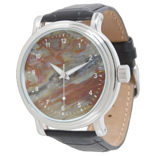 Relógio Madeira Petrificada