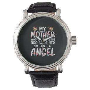 Relógio Mãe Arte Minha Mãe Um Anjo
