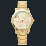 Relógio Mãe da Matriarca dos Rosas bonito<br><div class="desc">Bonito Matriarch e vintage Rosa Watch.</div>
