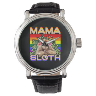 Relógio Mama Sloth LGBTQ Orgulho gay Ally Gay
