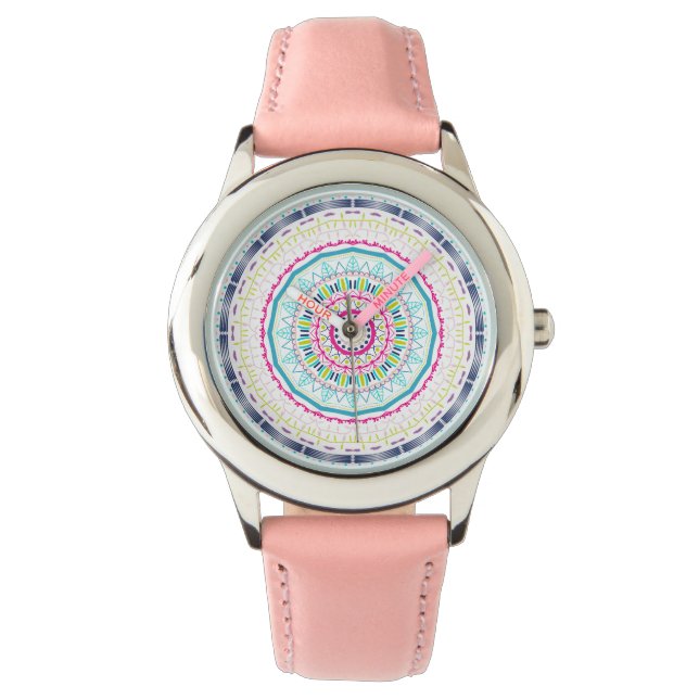 Relógio mandala colorida (Frente)
