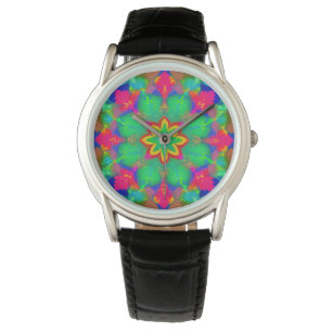Relógio Mandala de folhagem da floresta