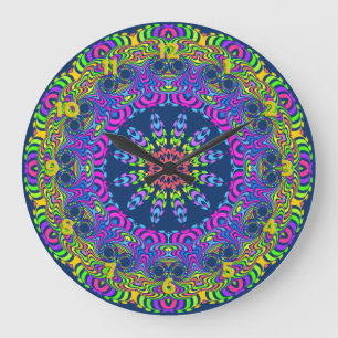 Relógio Mandala - neon 2