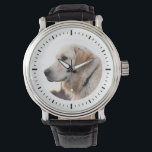 Relógio Manutenção Moderna Minimalista de Pet de Fotografi<br><div class="desc">Uma memória maravilhosa de um cão amado: este simples e minimalista relógio de fotos personalizado é um presente de excelente para qualquer amante de estimação. Um doce conservador para os próximos anos.</div>