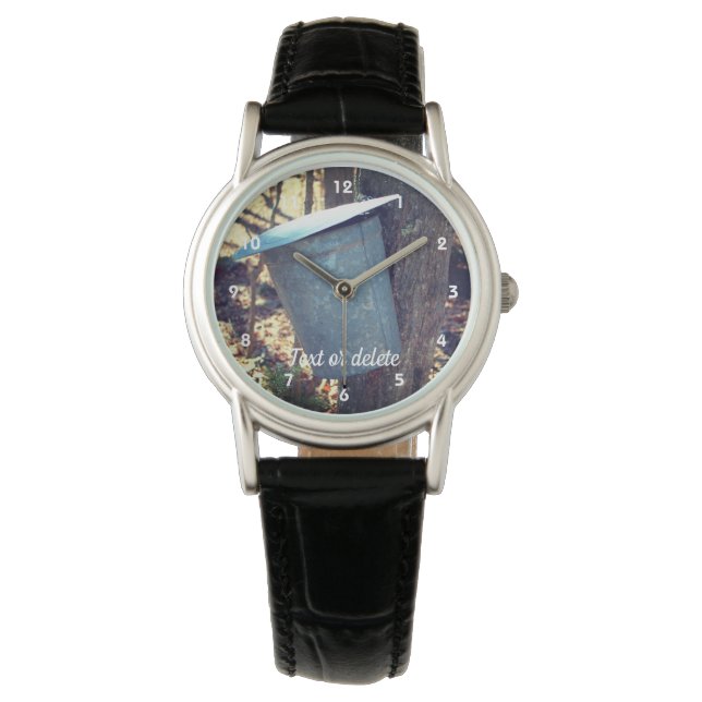 Relógio Maple Syrup Sap Bucket On Tree Personalized  (Frente)