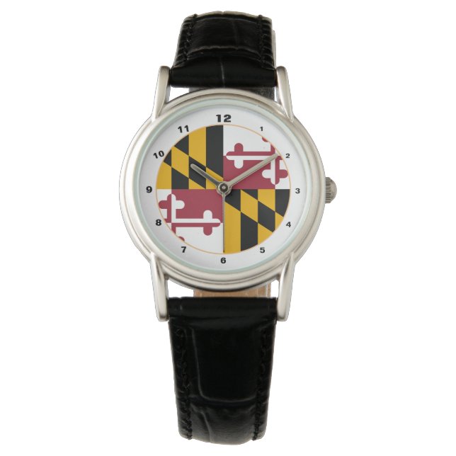 Relógio Maryland Flag & Maryland fashion USA /design watch (Frente)